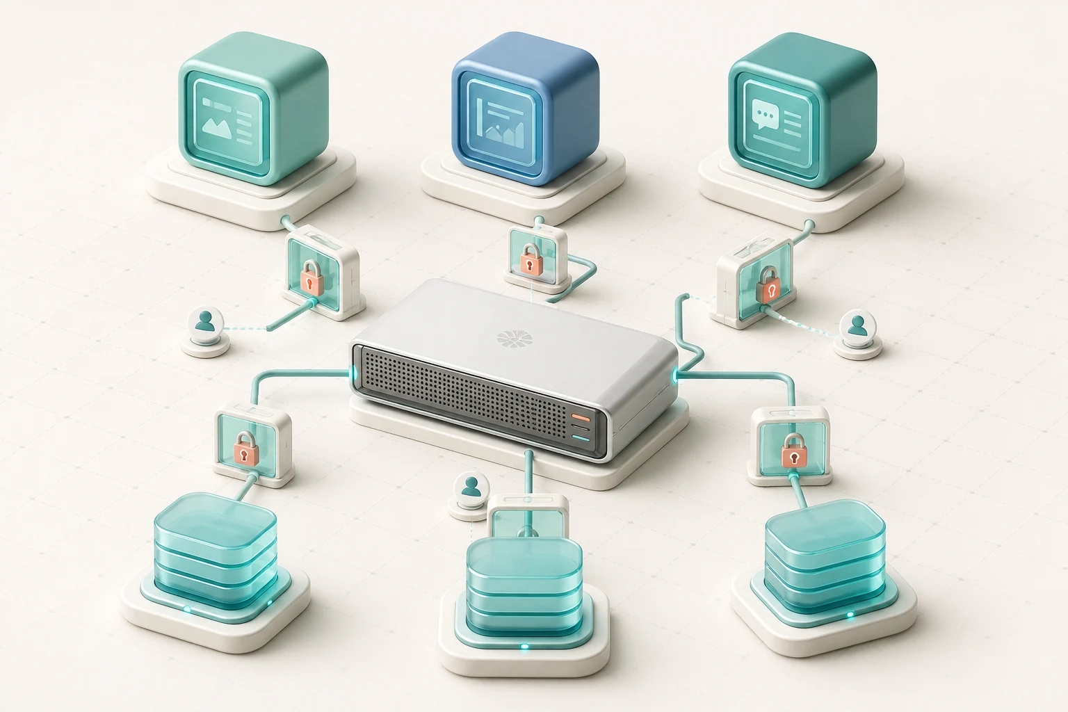 Application services connected to organized storage datasets