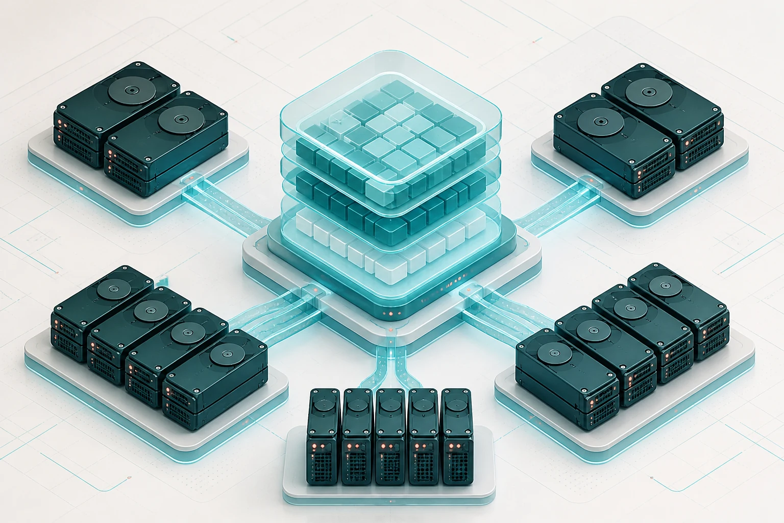 Storage devices organized around a resilient pool